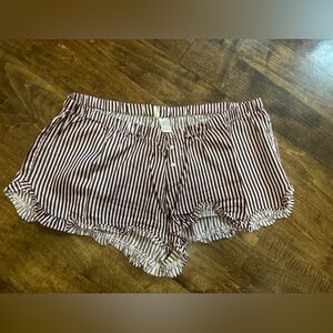 Victoria’s Secret Silk Shorts- Small- Pink & Brown